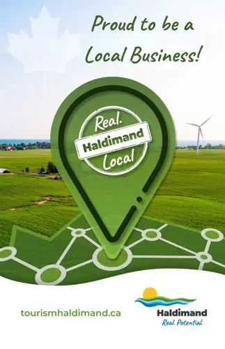 Proud to be a local business poster with maple leaf 