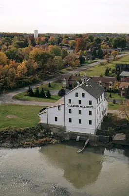 Ariel shot of Caledonia Mill