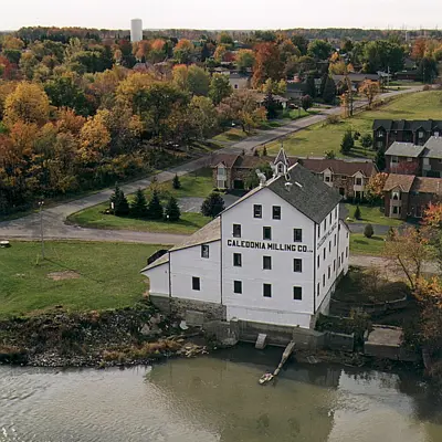 Ariel shot of Caledonia Mill