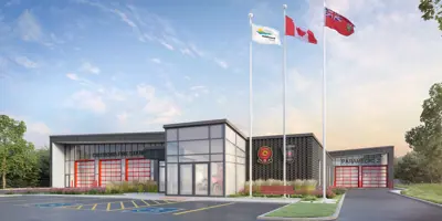 Rendering of the new Caledonia fire station