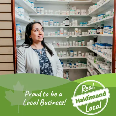 proud to be a local business template with business owner in the background