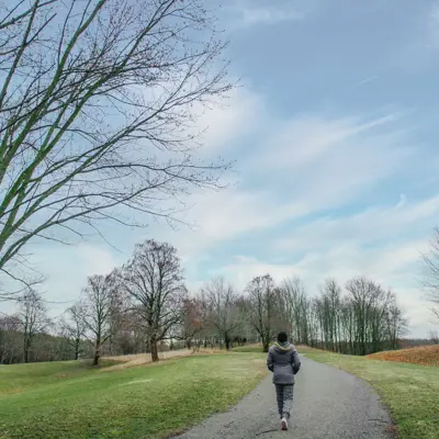 Walking On Trail At Lafortune Park