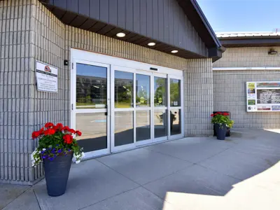 Exterior View Of Hagersville Arena Front Entrance