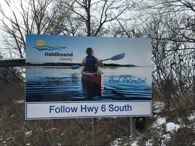 Highway Haldimand County Advertising Sign 