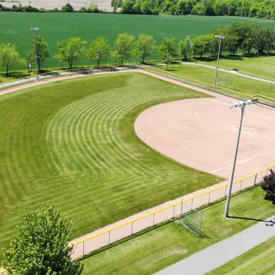 Aerial View Of Ballpark At Fisherville Lions Park